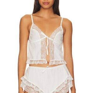 NWT KAT THE LABEL Harriet Camisole in White (Small)
